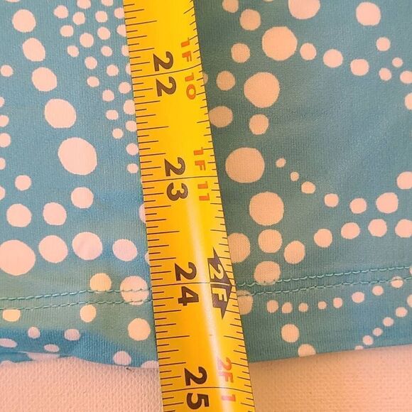 X By GOTTEX Womens Polkadot Pullover Activewear Top Aqua White Size Large NWT - Picture 10 of 13